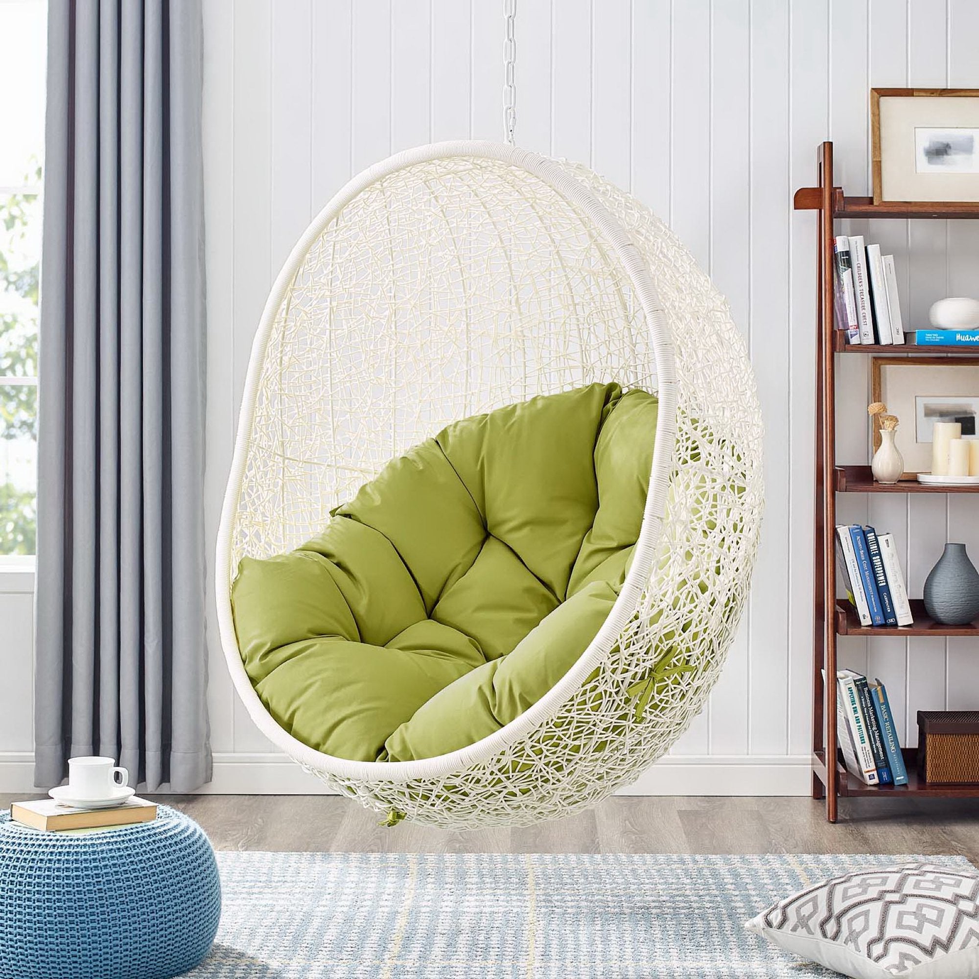 Hide Outdoor Patio Swing Chair With Stand - White Peridot