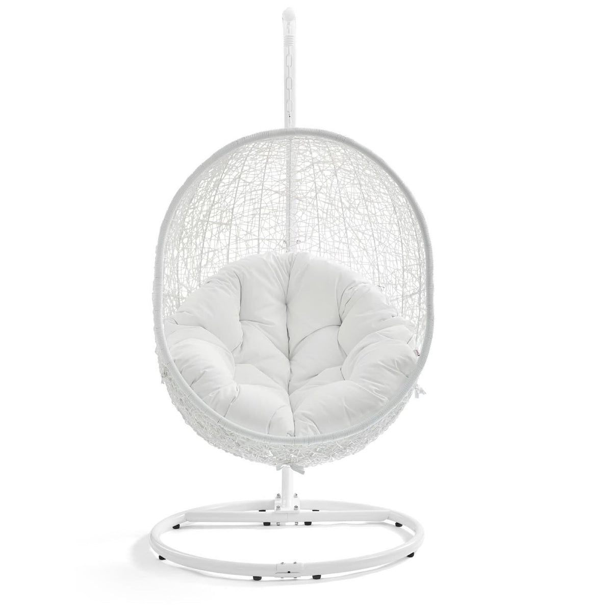 Hide Outdoor Patio Swing Chair With Stand - White