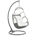 Arbor Outdoor Patio Wood Swing Chair - White