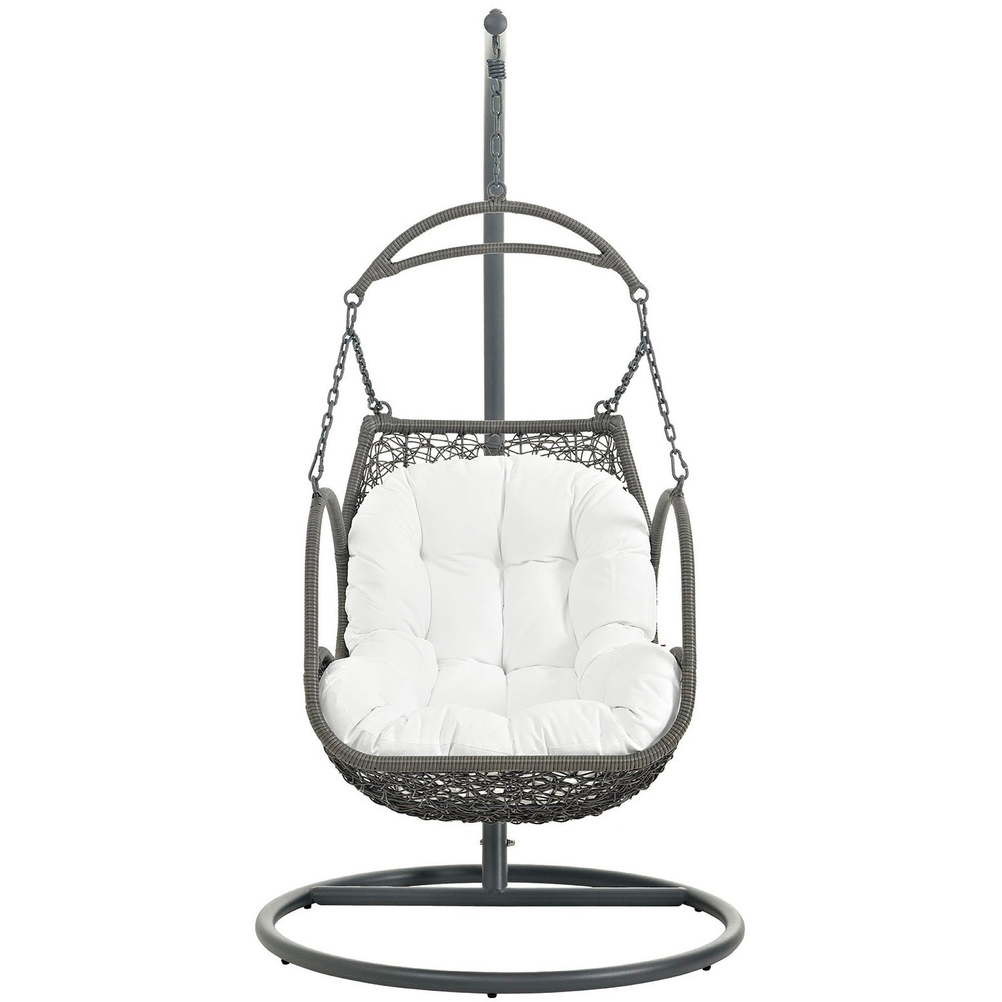 Arbor Outdoor Patio Wood Swing Chair - White