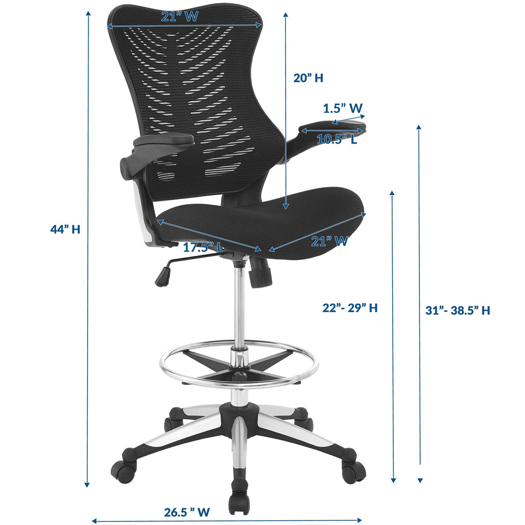 Charge Drafting Chair - Black