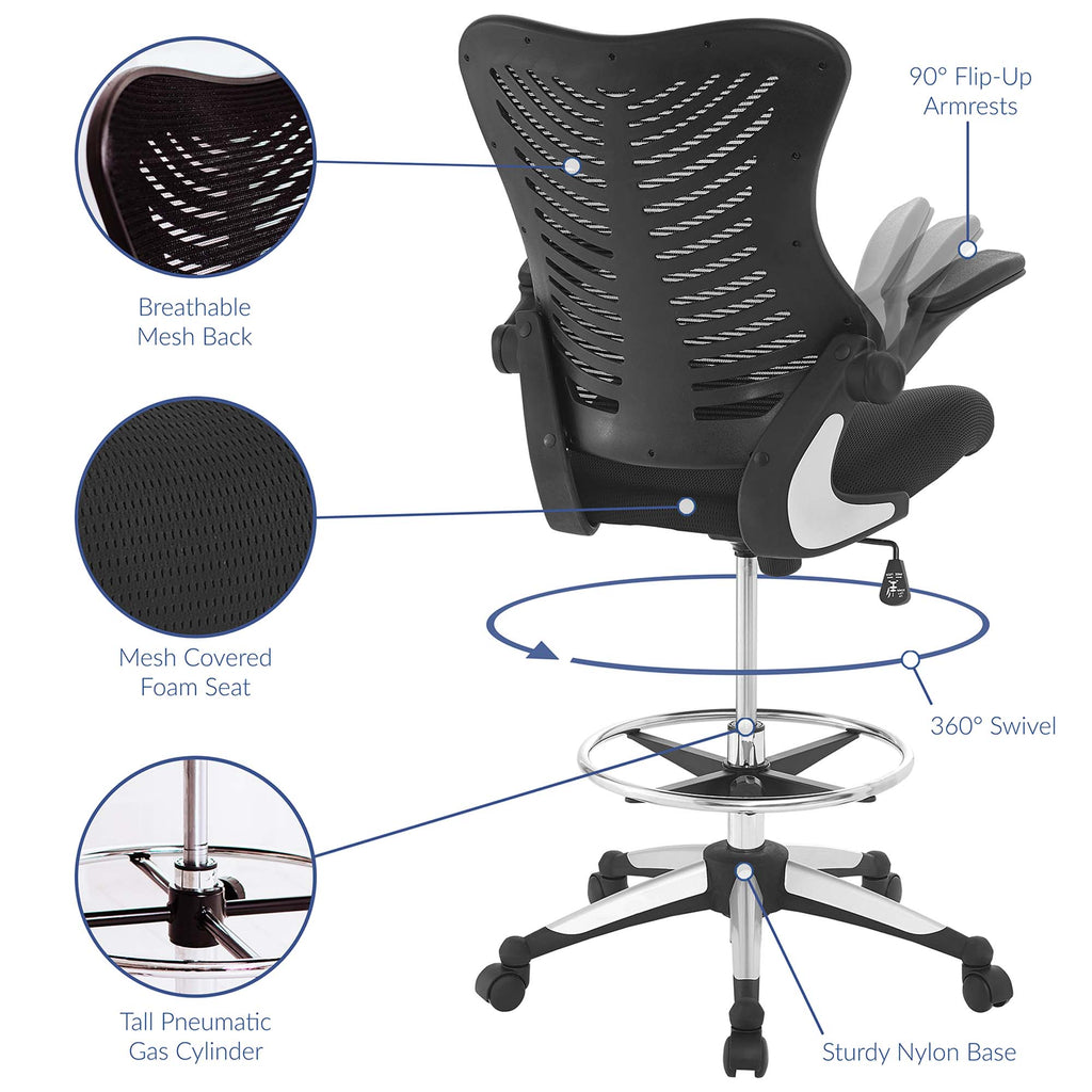 Charge Drafting Chair - Black