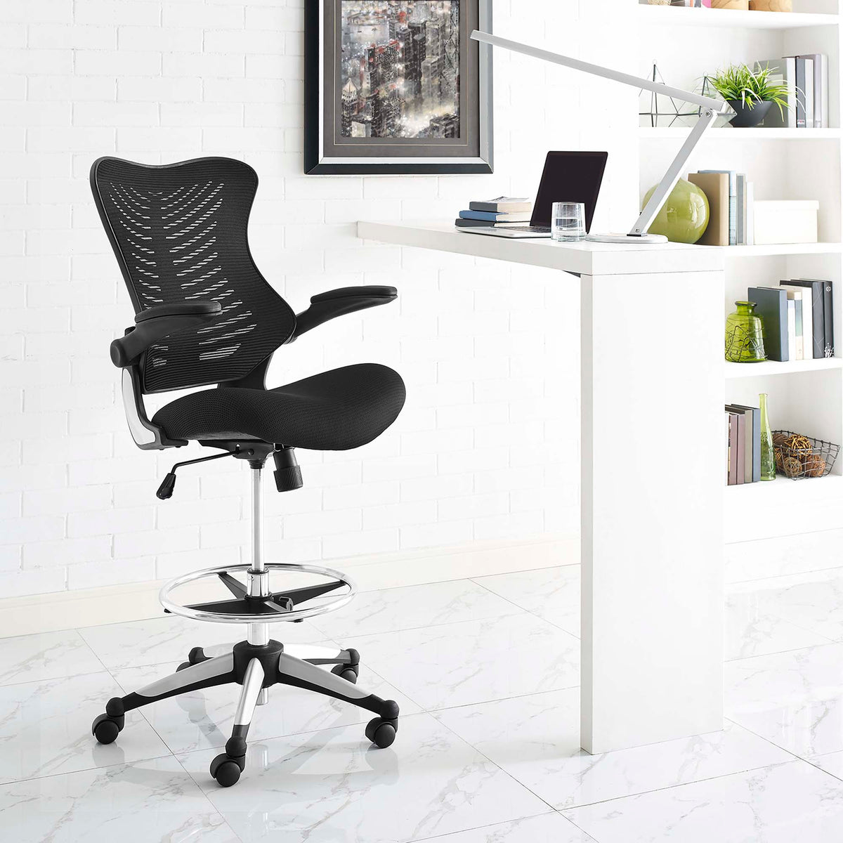 Charge Drafting Chair - Black