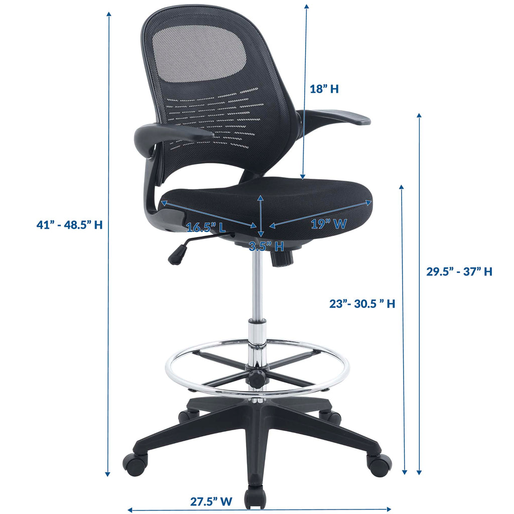 Stealth Drafting Chair - Black