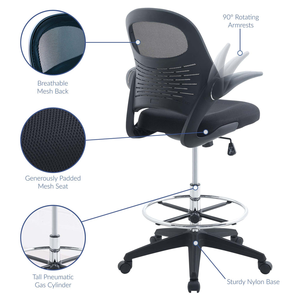 Stealth Drafting Chair - Black