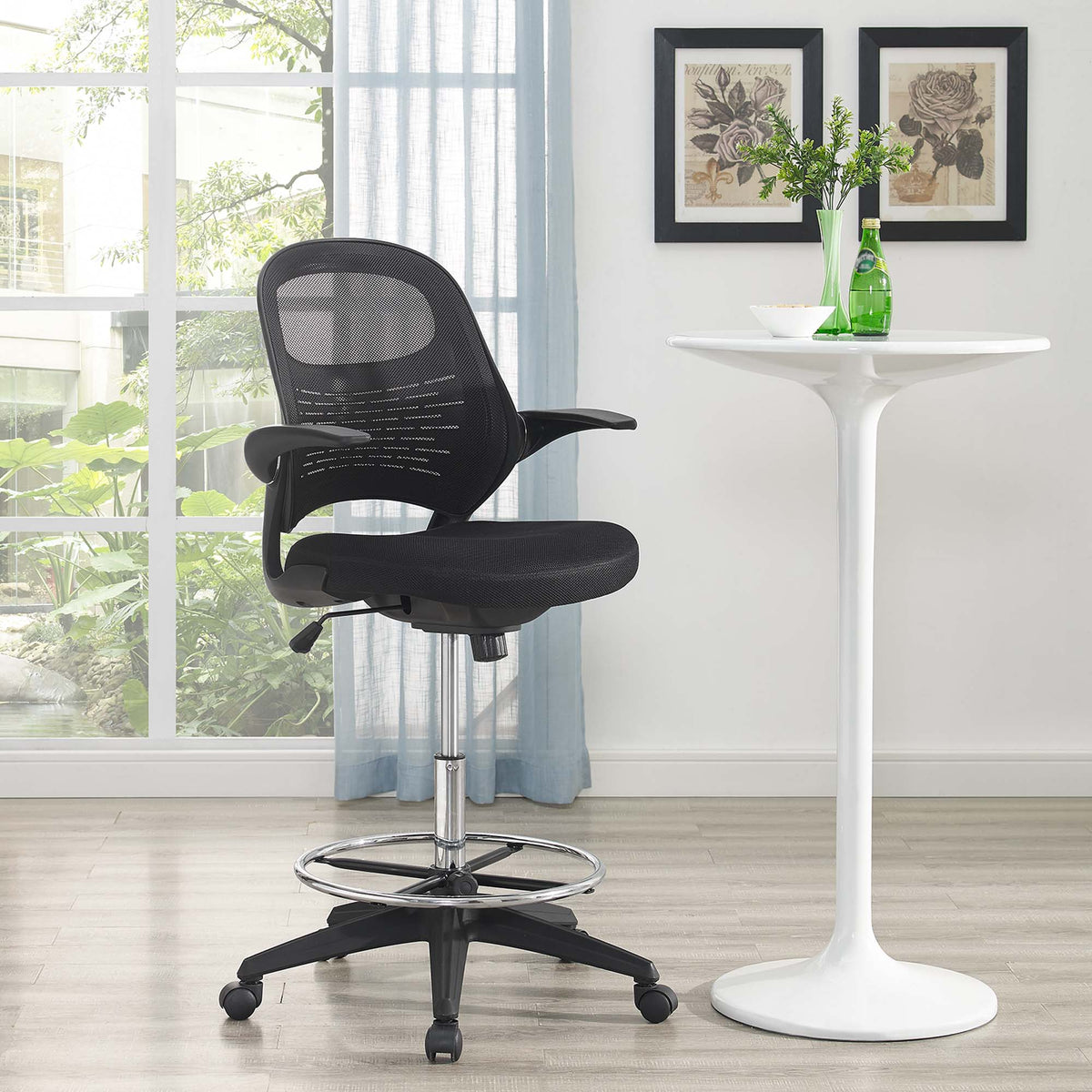 Stealth Drafting Chair - Black