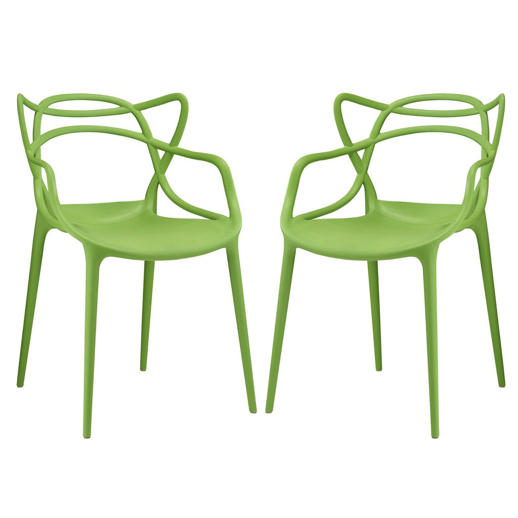 Entangled Dining Set Set of 2 - Green