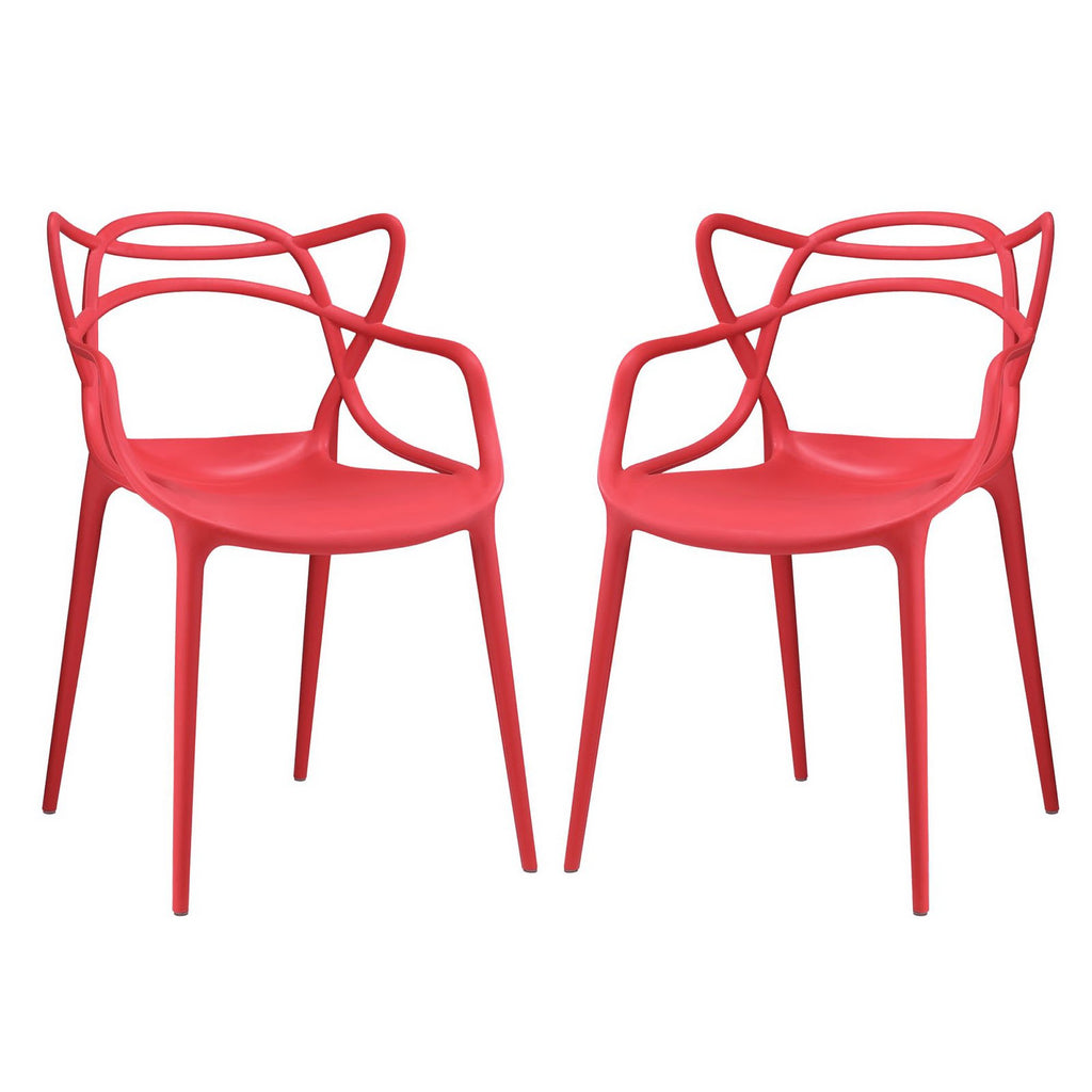 Entangled Dining Set Set of 2 - Red