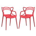 Entangled Dining Set Set of 2 - Red
