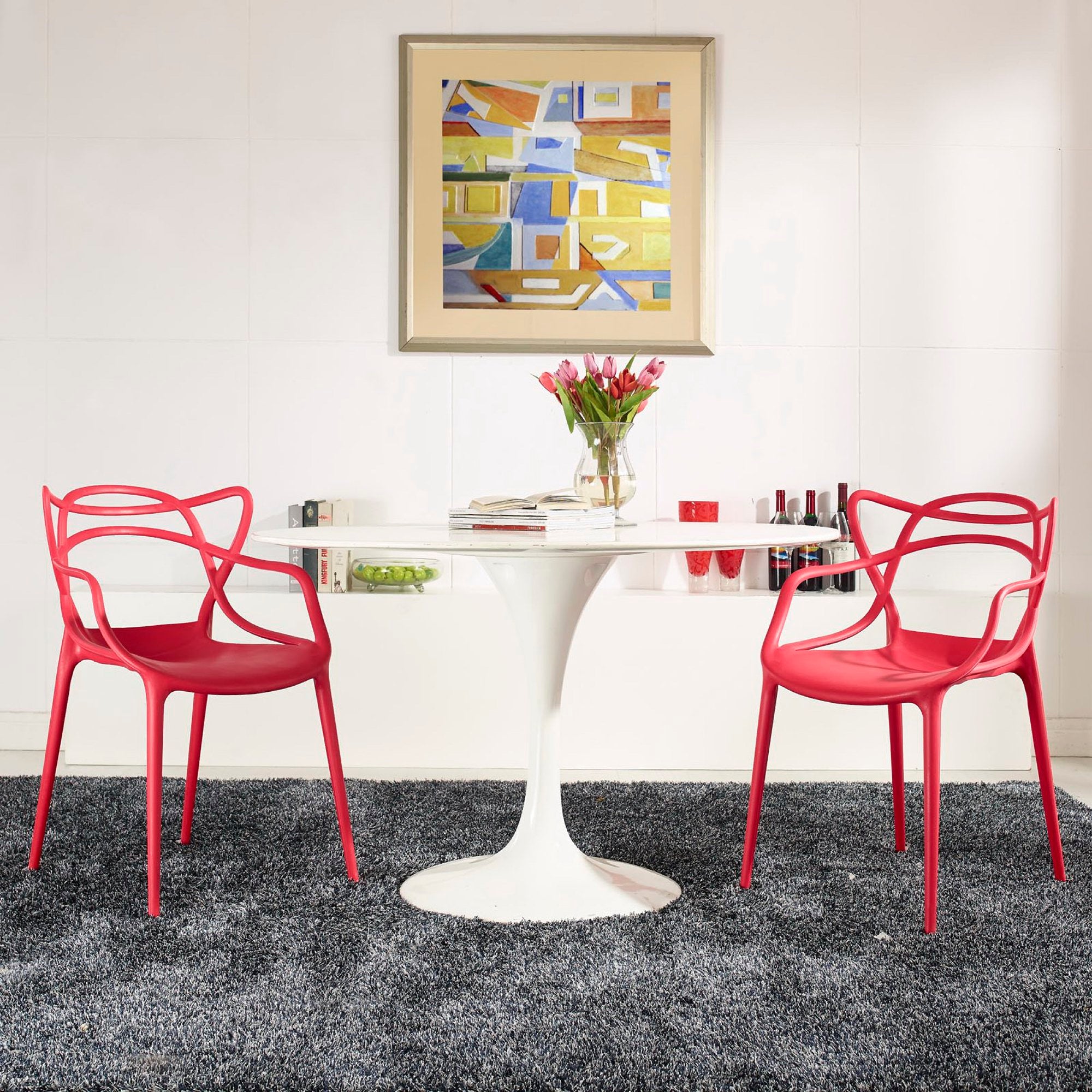 Entangled Dining Set Set of 2 - Red