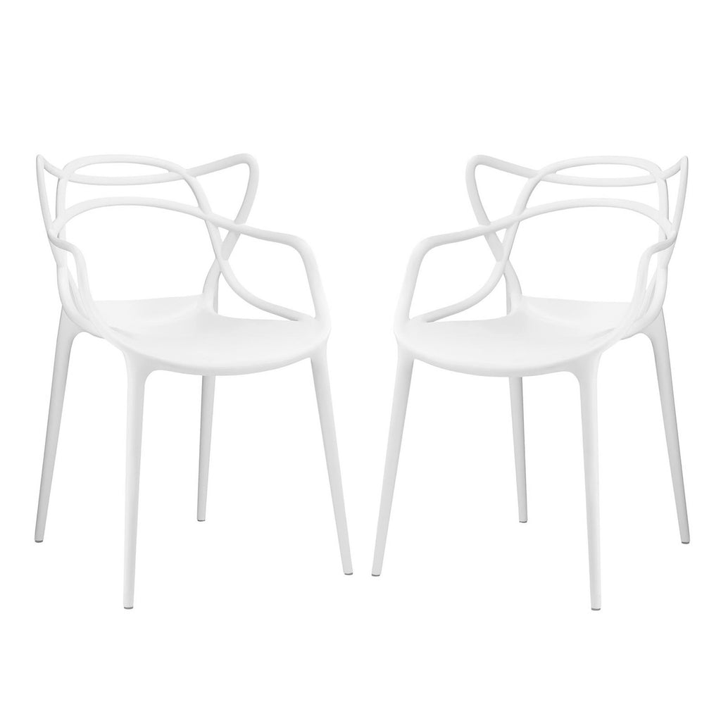 Entangled Dining Set Set of 2 - White