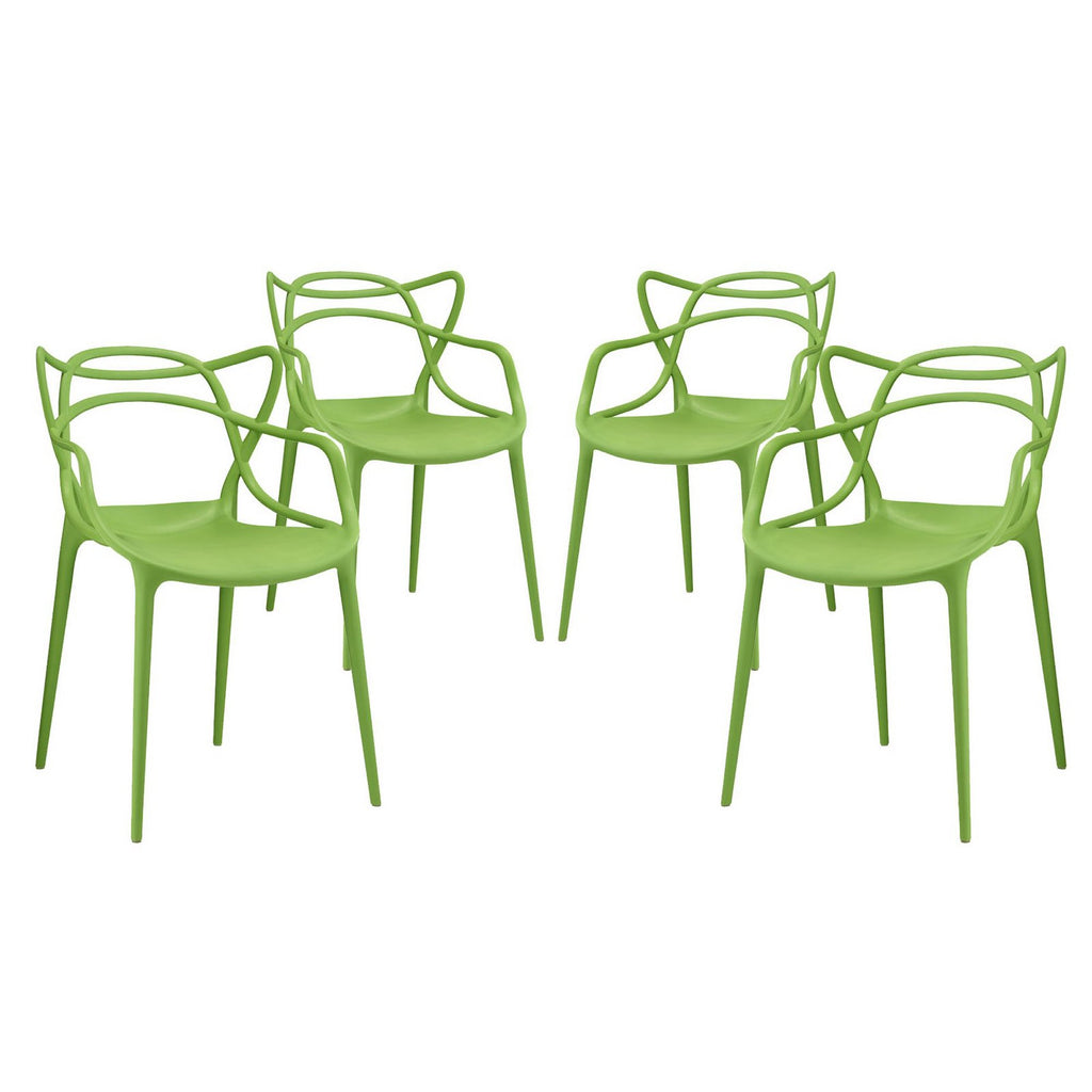 Entangled Dining Set Set of 4 - Green