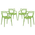 Entangled Dining Set Set of 4 - Green