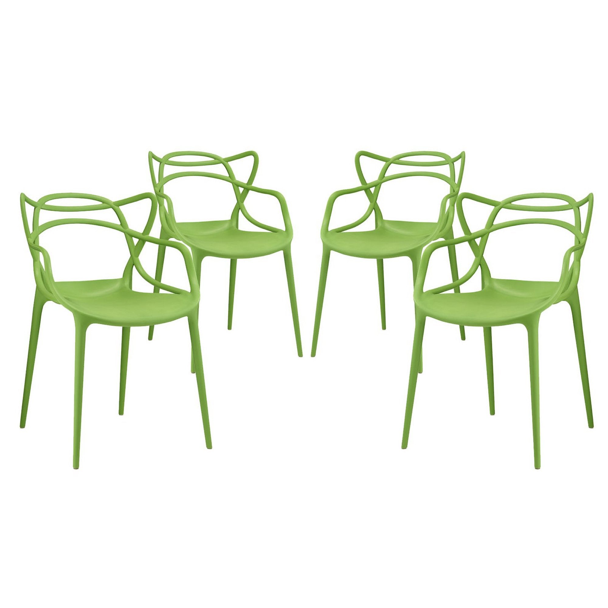 Entangled Dining Set Set of 4 - Green