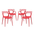 Entangled Dining Set Set of 4 - Red