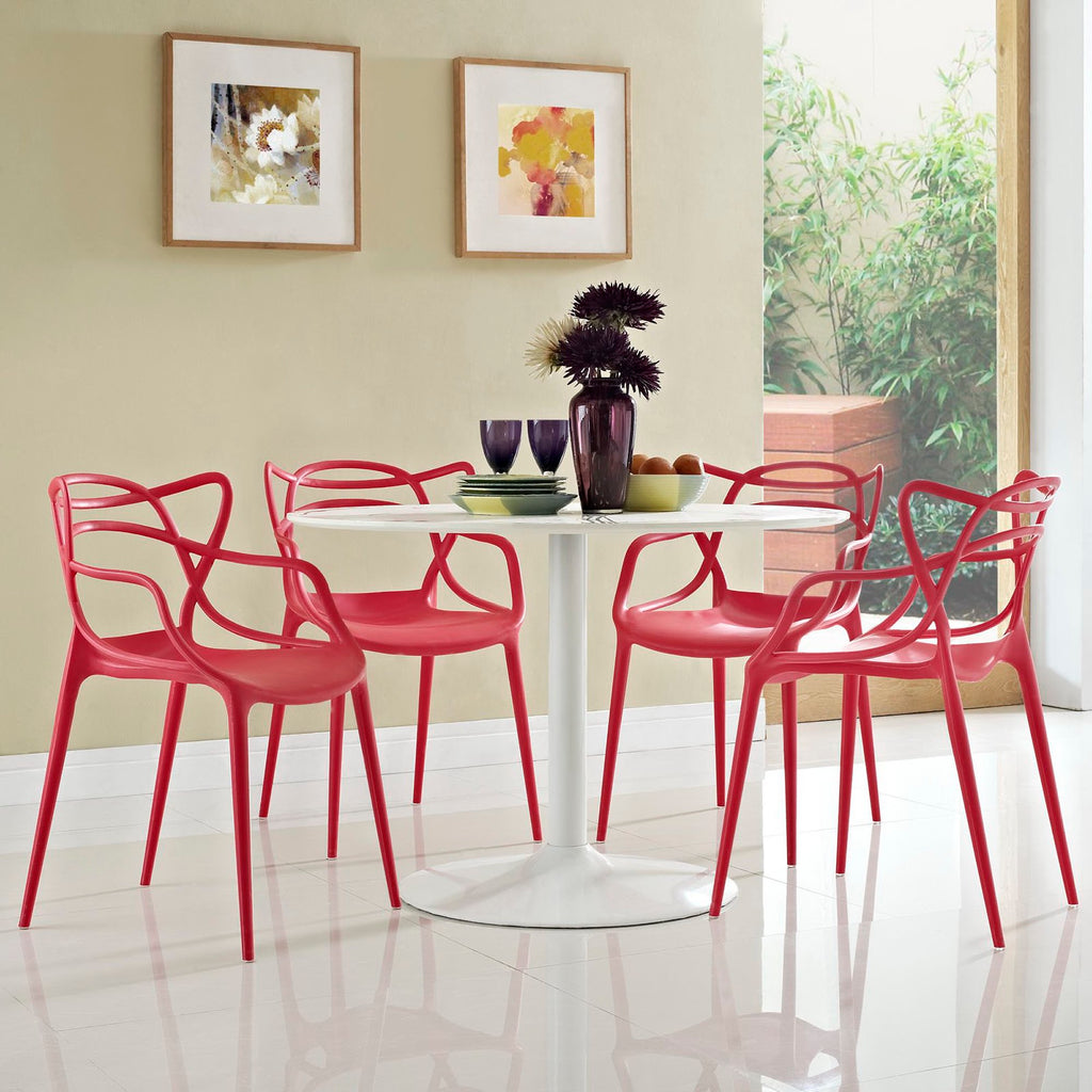 Entangled Dining Set Set of 4 - Red
