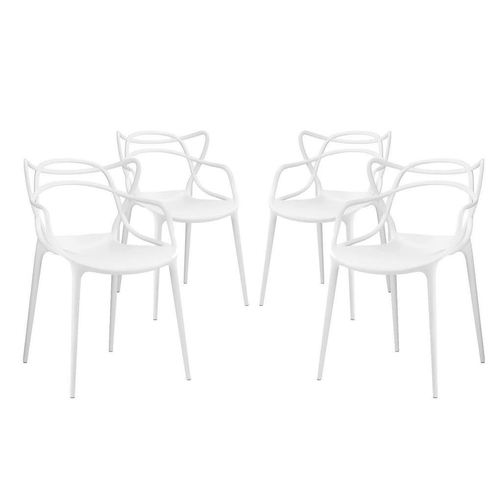 Entangled Dining Set Set of 4 - White