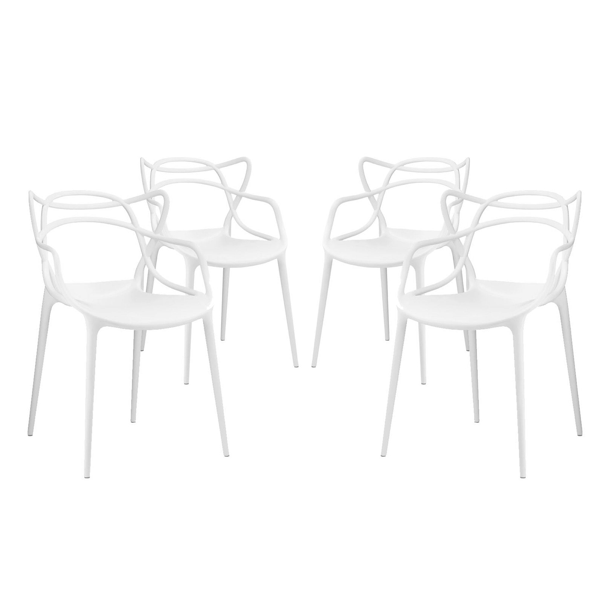 Entangled Dining Set Set of 4 - White