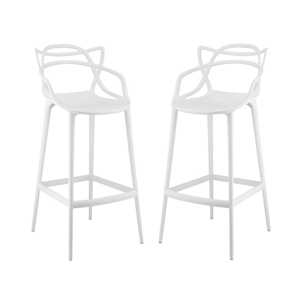 Entangled Bar Stool Set of 2 - White