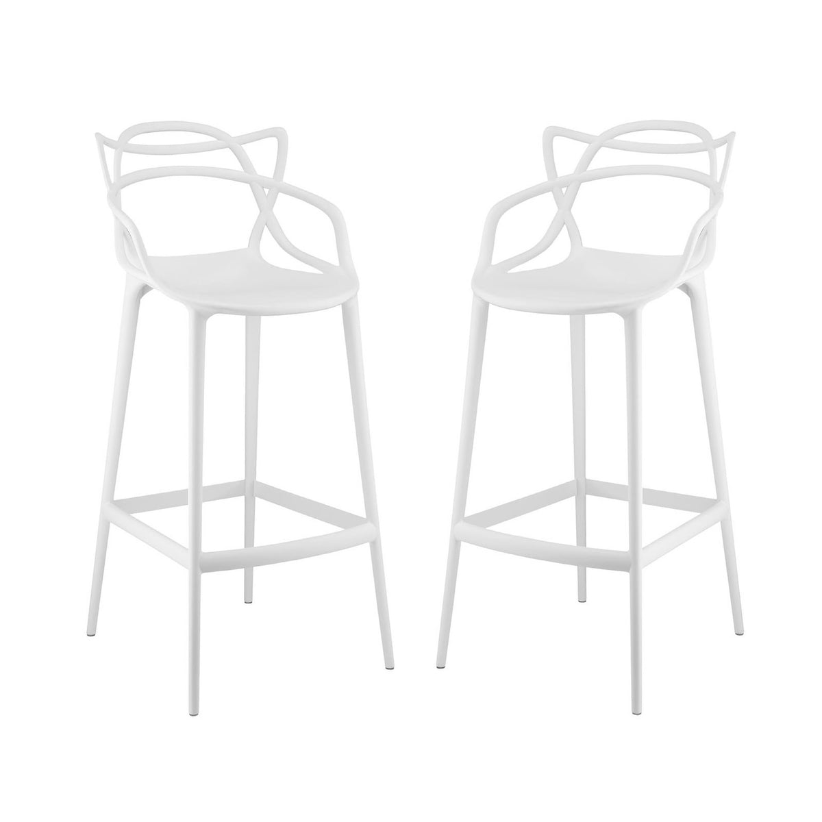 Entangled Bar Stool Set of 2 - White