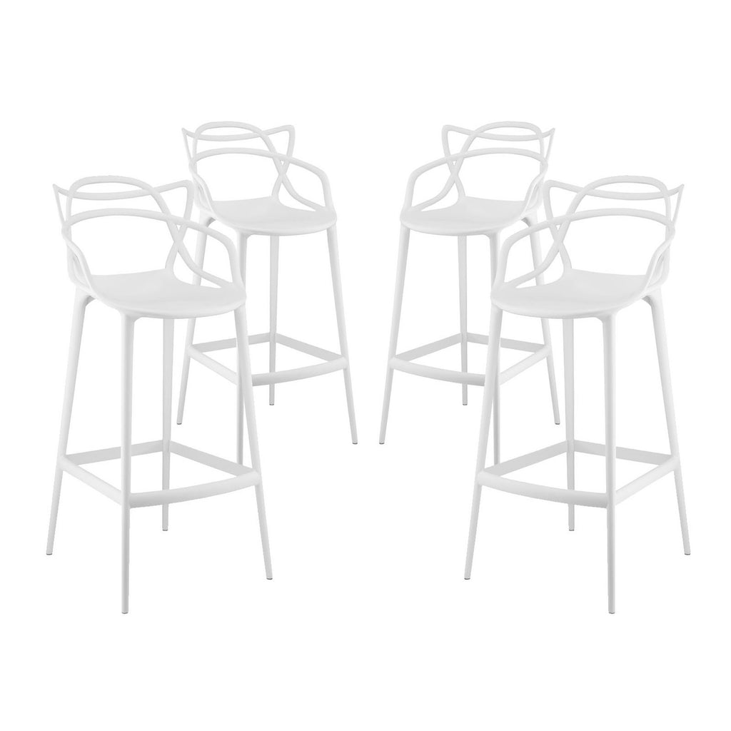 Entangled Bar Stool Set of 4 - White
