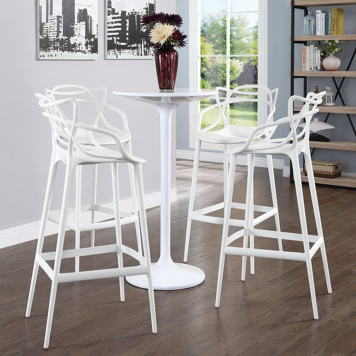 Entangled Bar Stool Set of 4 - White