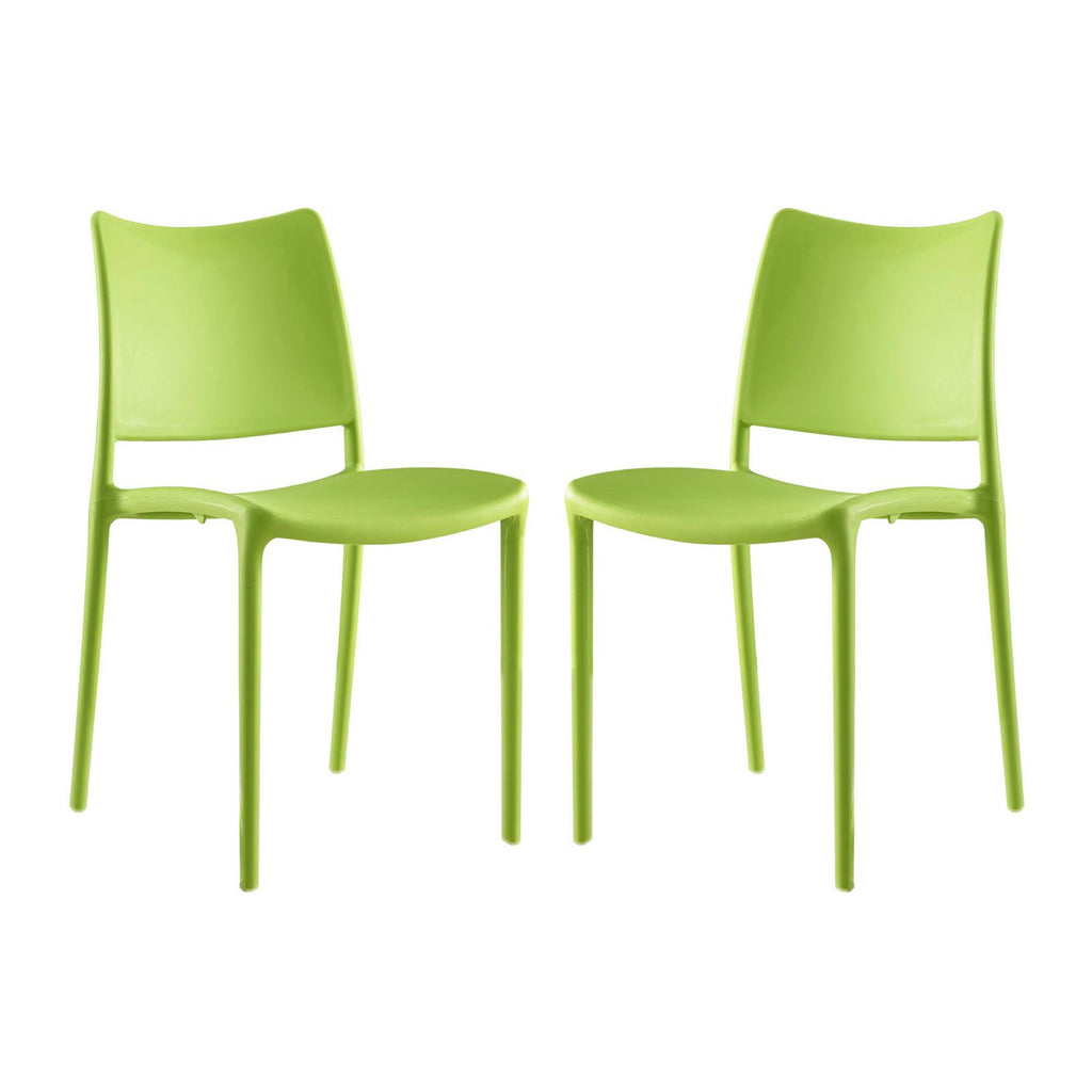 Hipster Dining Side Chair Set of 2 - Green