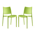 Hipster Dining Side Chair Set of 2 - Green