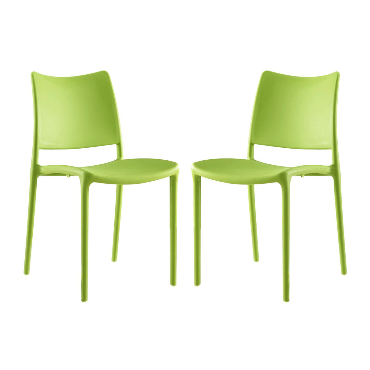 Hipster Dining Side Chair Set of 2 - Green