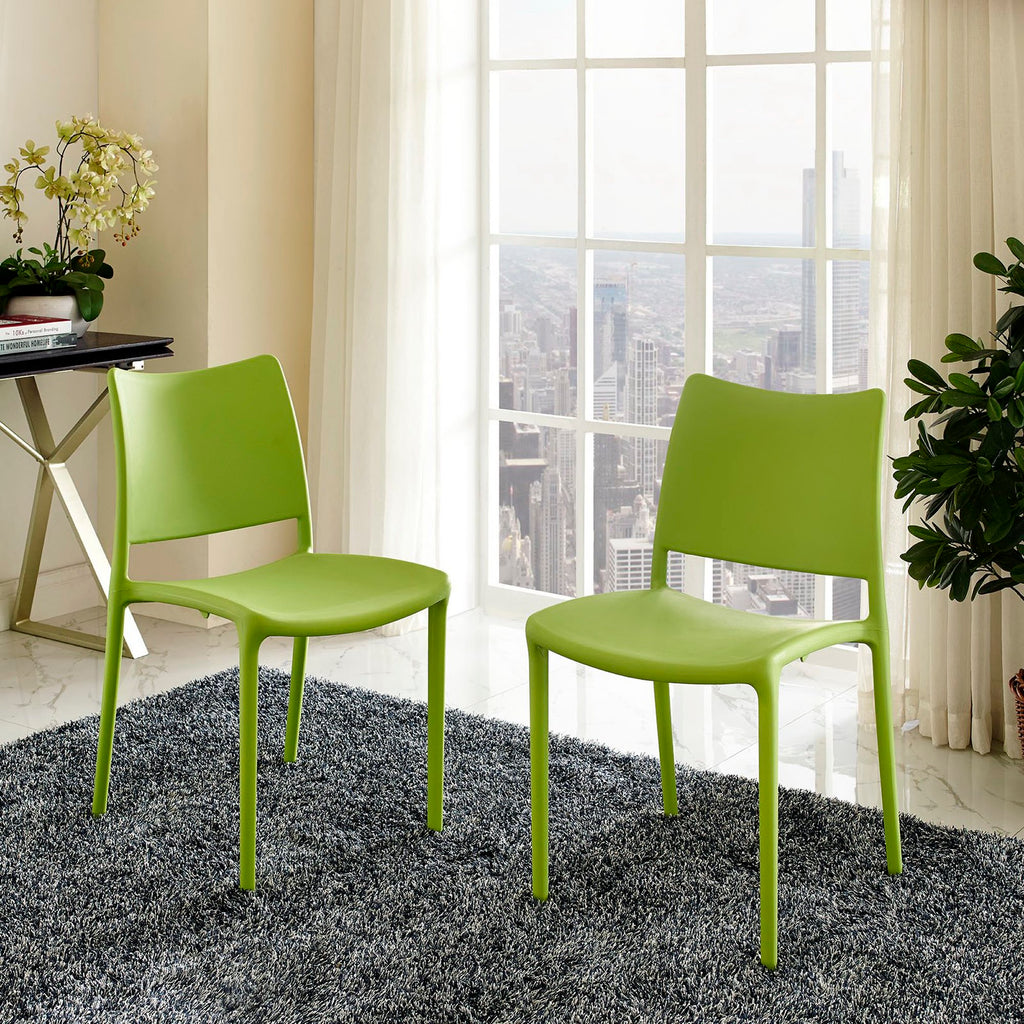Hipster Dining Side Chair Set of 2 - Green