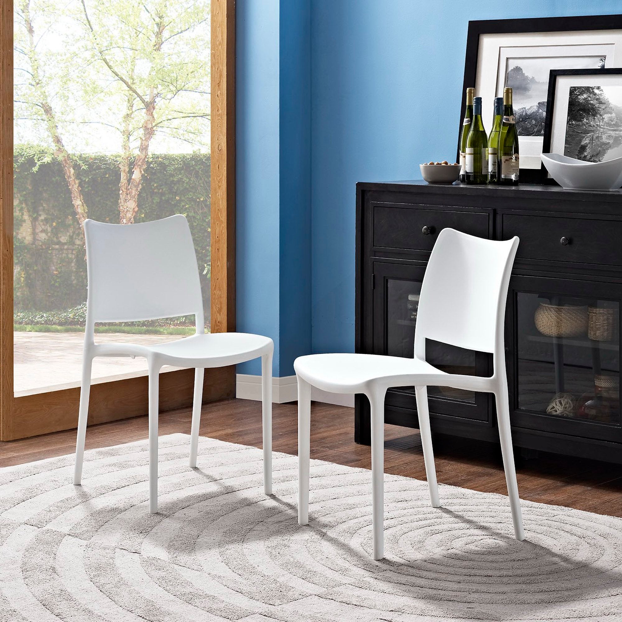 Hipster Dining Side Chair Set of 2 - White