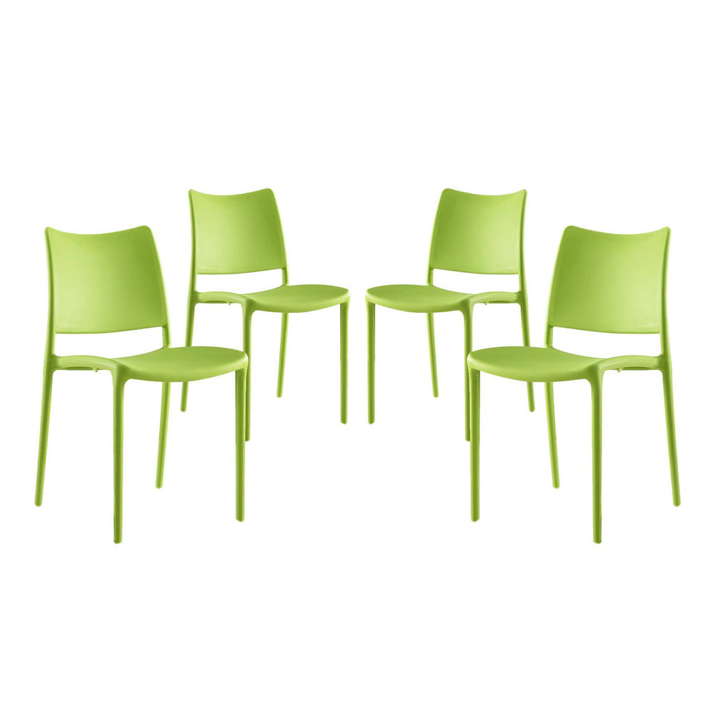 Hipster Dining Side Chair Set of 4 - Green