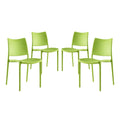 Hipster Dining Side Chair Set of 4 - Green