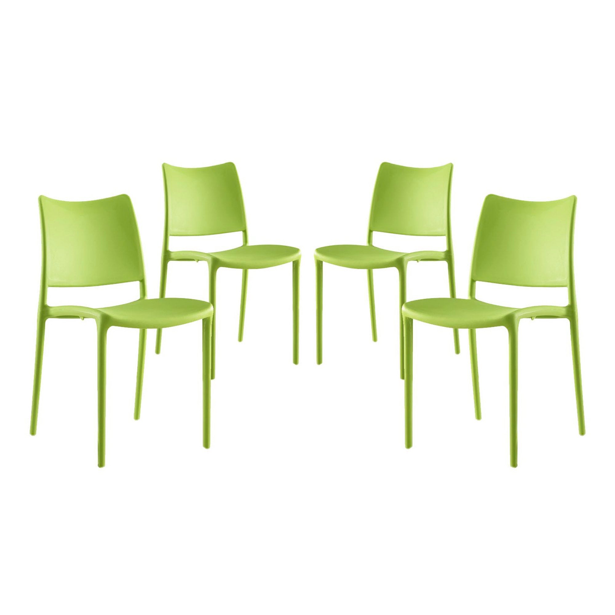 Hipster Dining Side Chair Set of 4 - Green