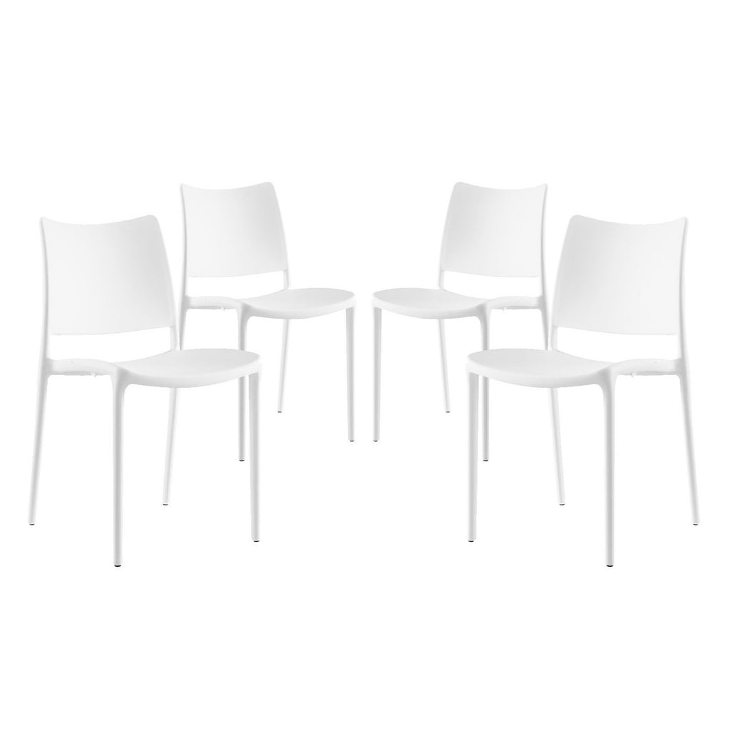 Hipster Dining Side Chair Set of 4 - White