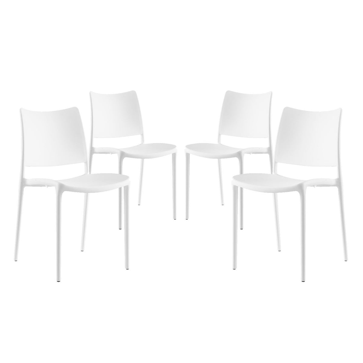 Hipster Dining Side Chair Set of 4 - White
