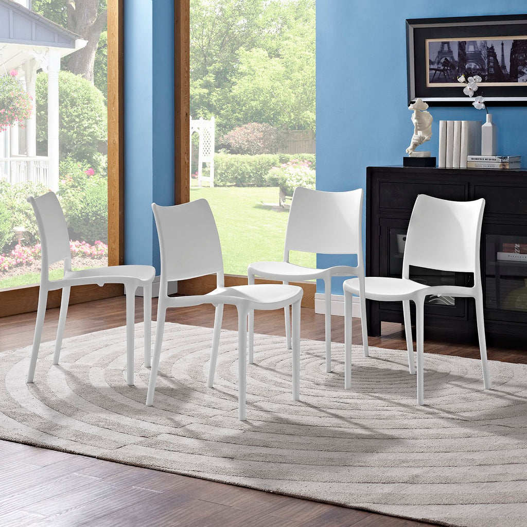 Hipster Dining Side Chair Set of 4 - White