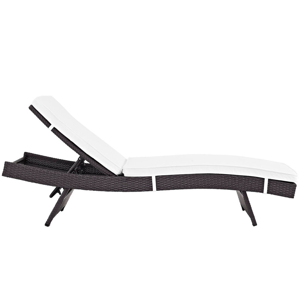 Convene Outdoor Patio Chaise Set of 2 - Espresso White