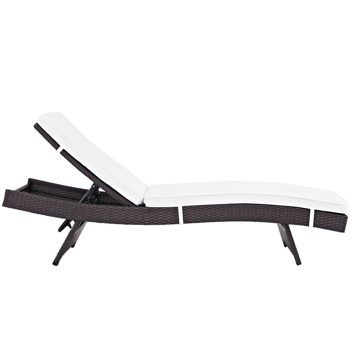 Convene Outdoor Patio Chaise Set of 2 - Espresso White