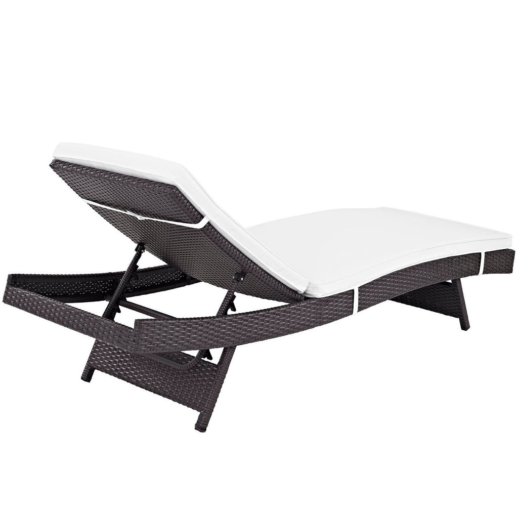 Convene Outdoor Patio Chaise Set of 2 - Espresso White