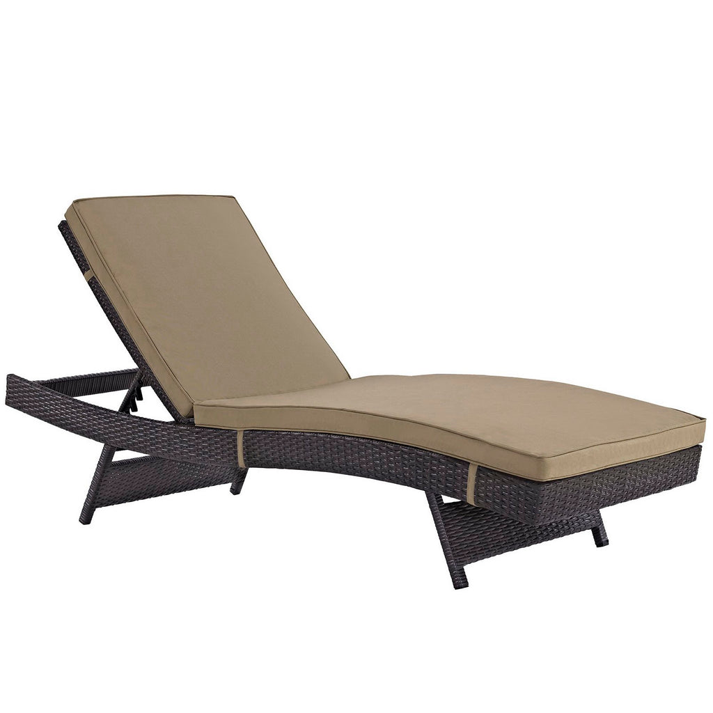 Convene Outdoor Patio Chaise Set of 4 - Espresso Mocha