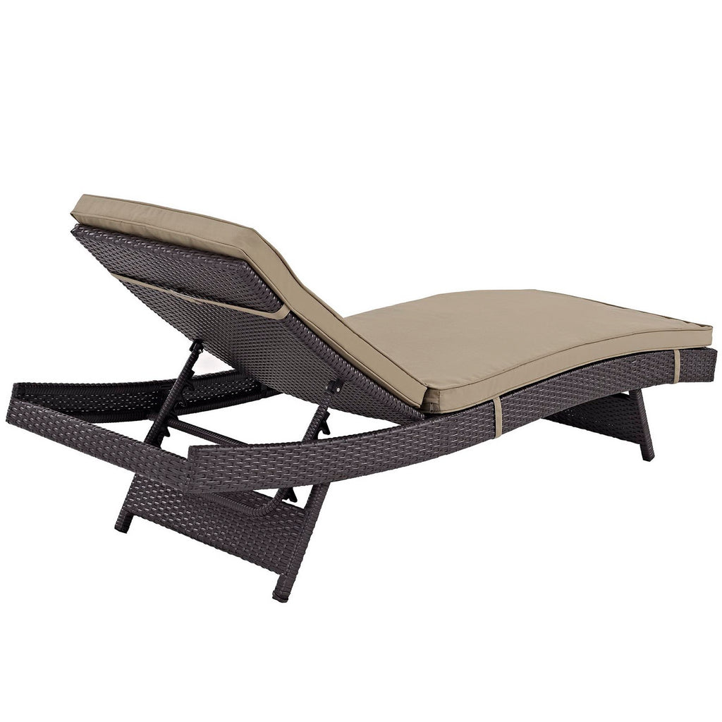 Convene Outdoor Patio Chaise Set of 4 - Espresso Mocha