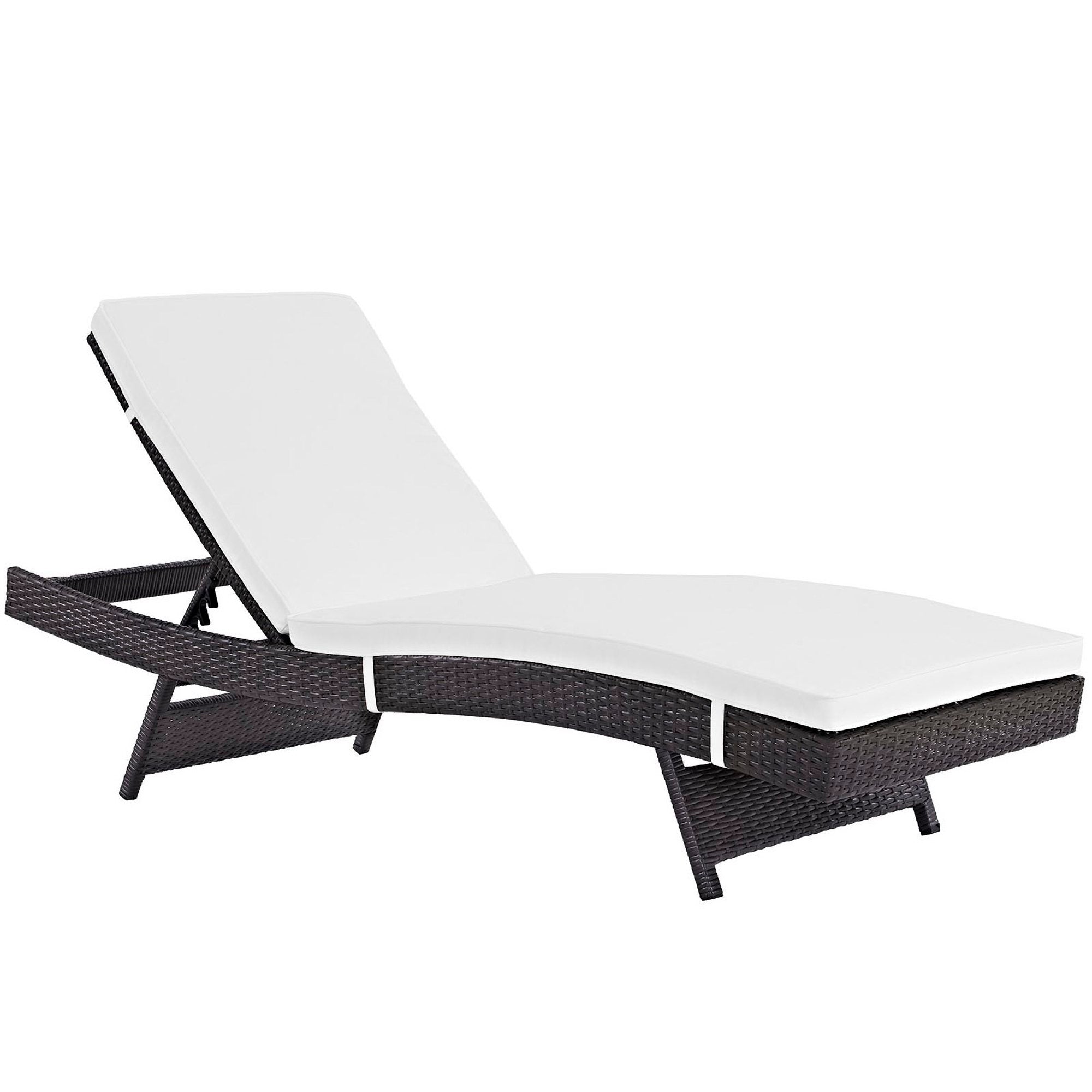 Convene Outdoor Patio Chaise Set of 6 - Espresso White