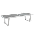 Sauna 5' Stainless Steel Bench - Silver