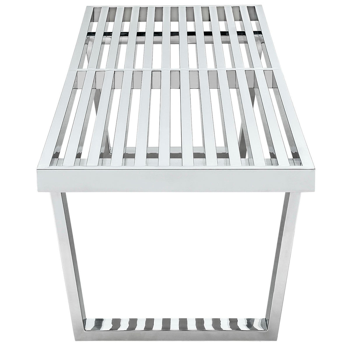 Sauna 5' Stainless Steel Bench - Silver