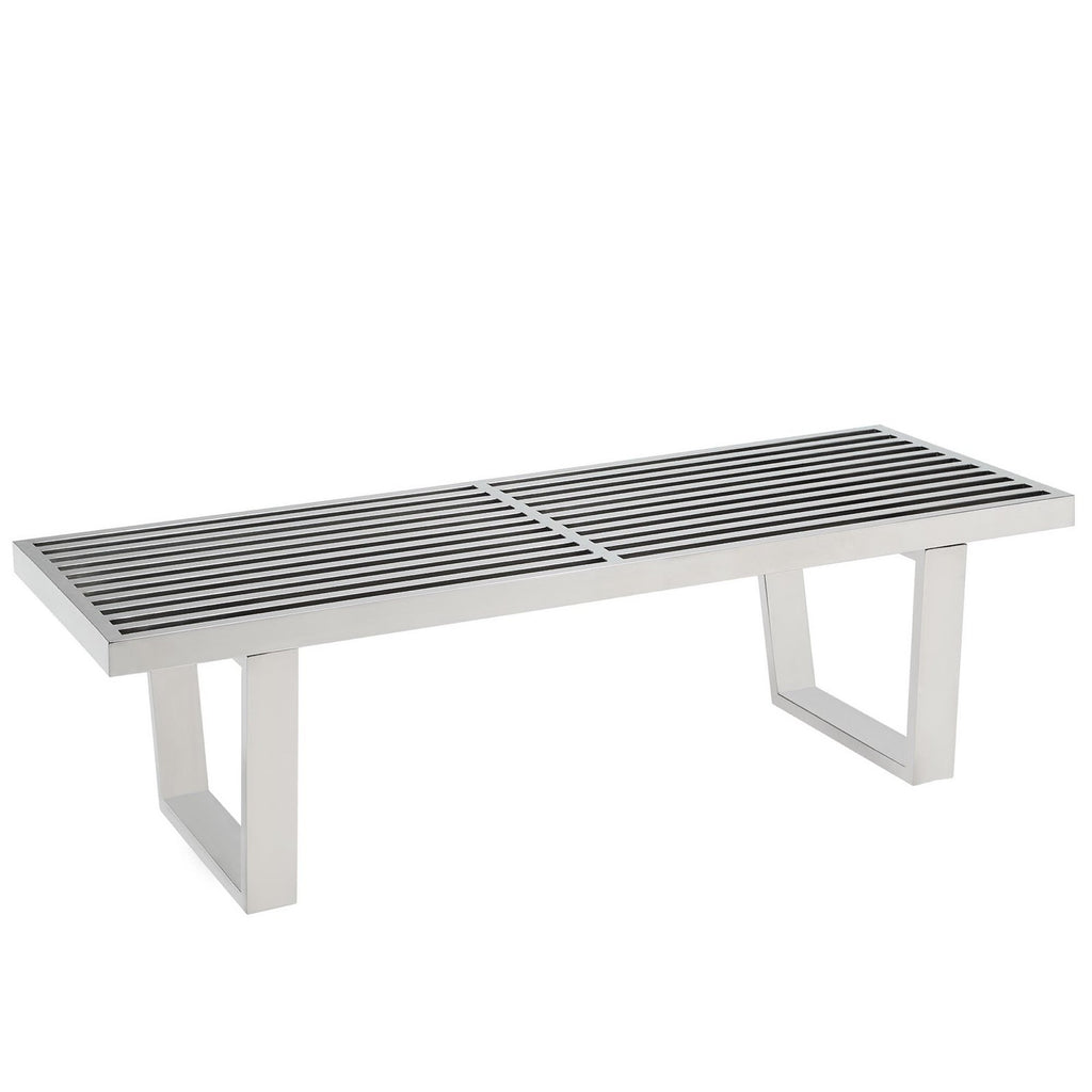 Sauna 4' Stainless Steel Bench - Silver