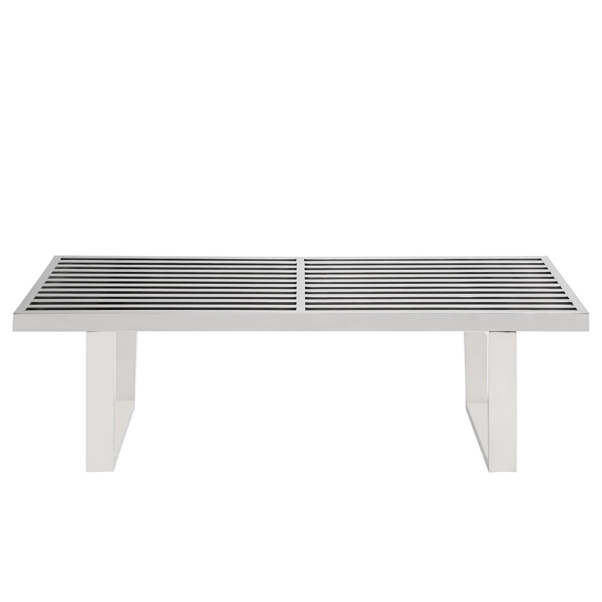 Sauna 4' Stainless Steel Bench - Silver