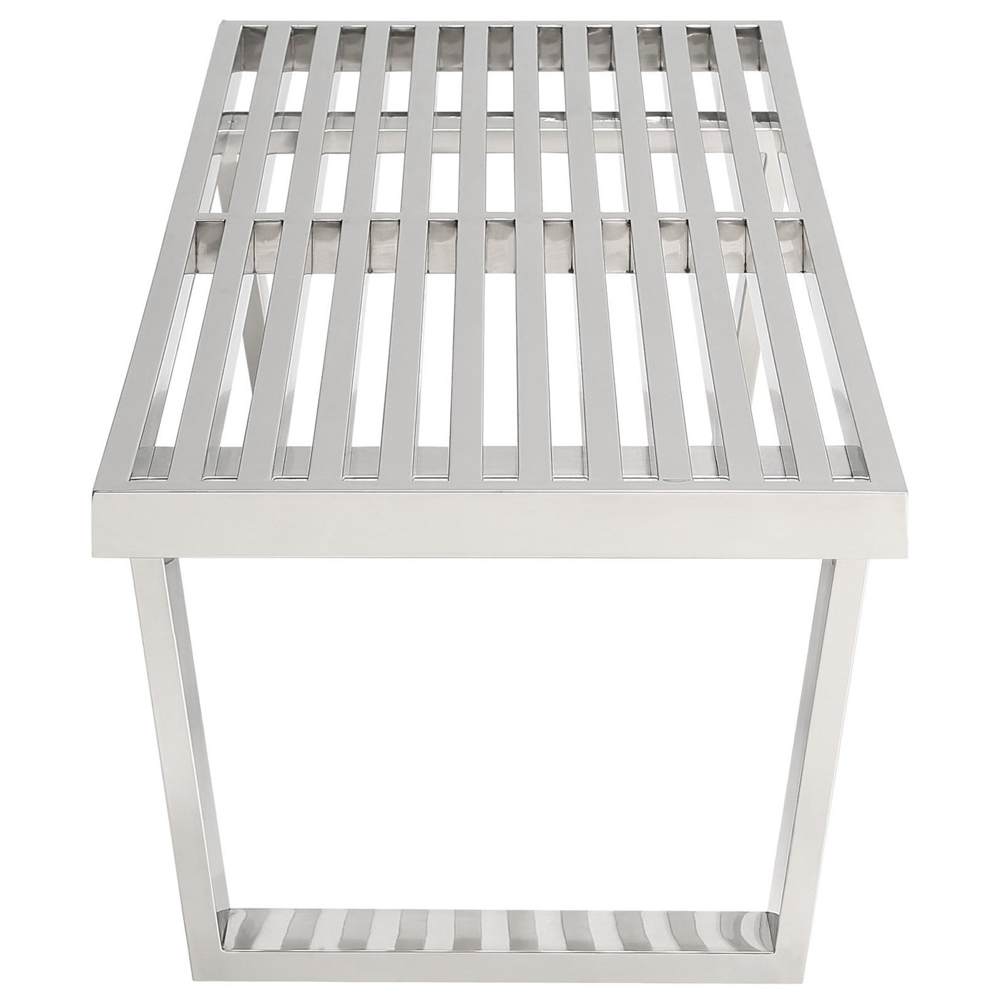 Sauna 4' Stainless Steel Bench - Silver