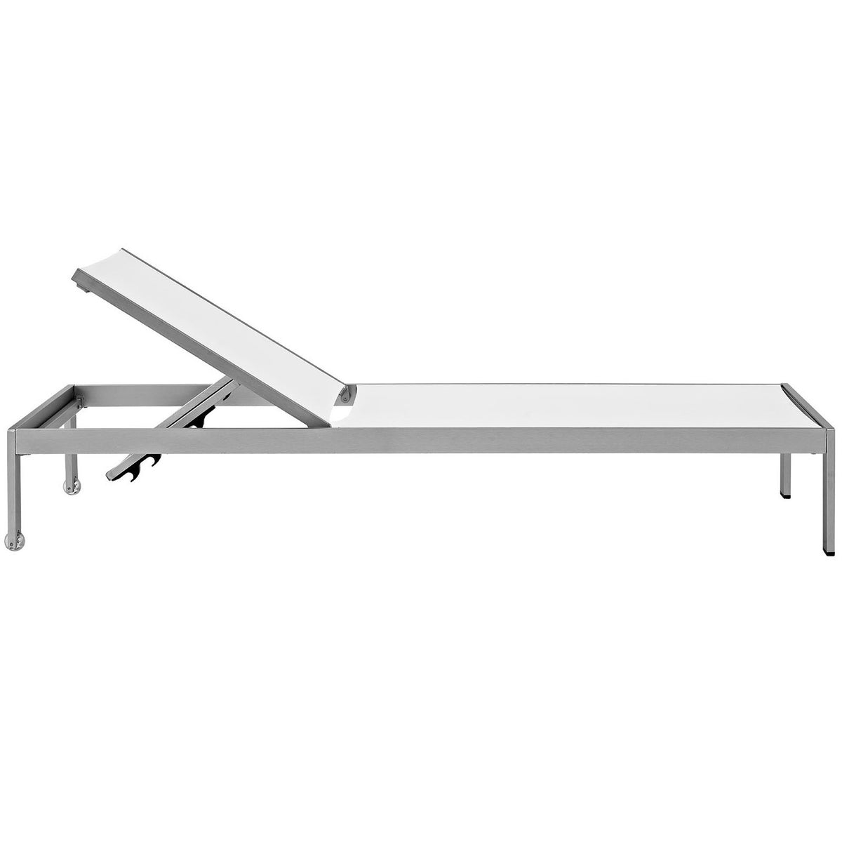 Shore 3 Piece Outdoor Patio Aluminum Set - Silver White