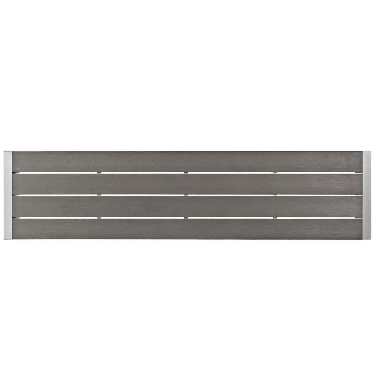 Shore 3 Piece Outdoor Patio Aluminum Dining Set - Silver Gray